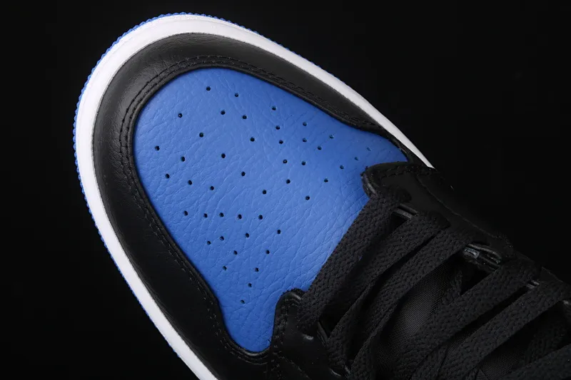 All categories Air Jordan Jordan series basketball shoes Air Jordan 1 Mid Air Jordan 1 Mid AJ1 Joe 1 mid-top black and blue basketball shoes 554724-068